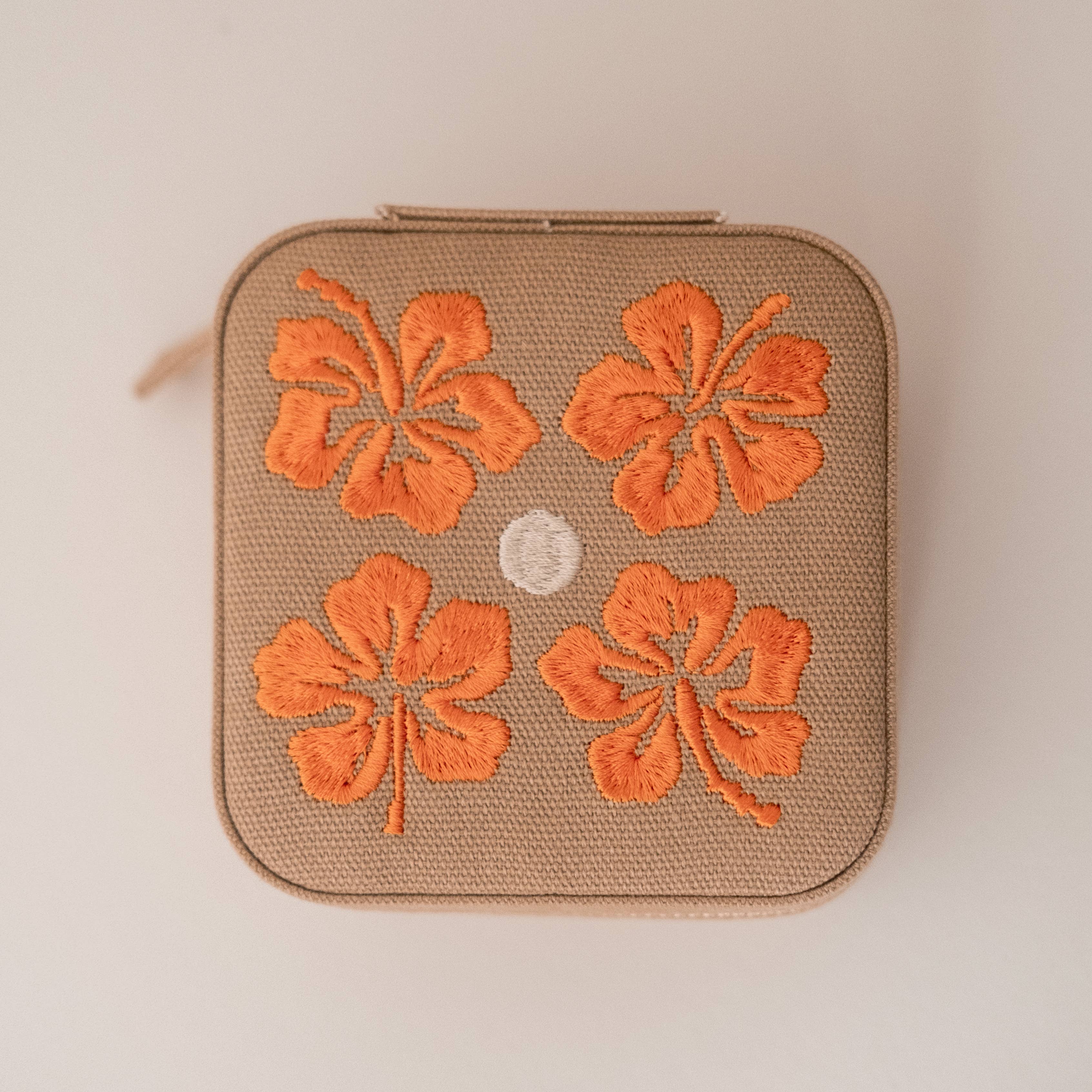 Travel Jewellery Case With Embroidery