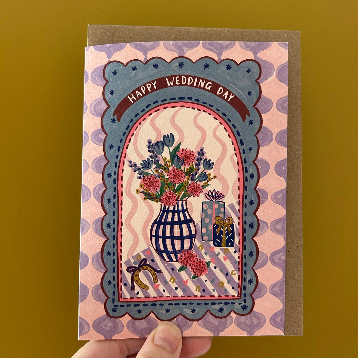 Floral Wedding Day Greeting Card