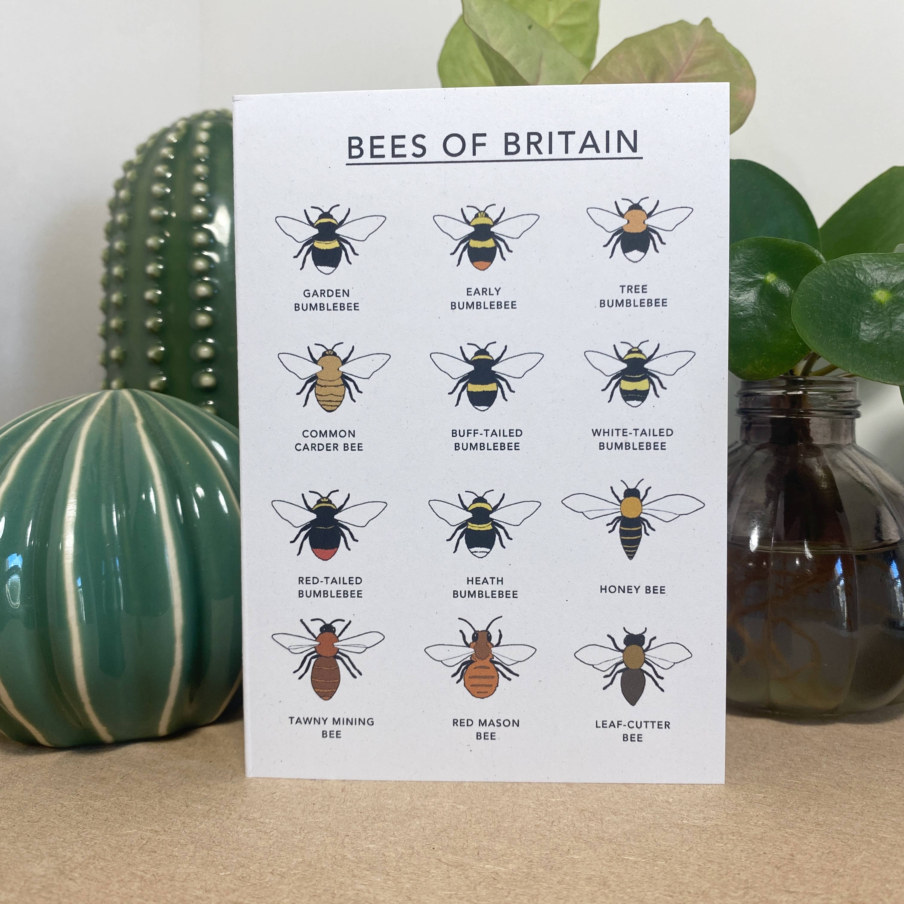 British Bees Greeting Card