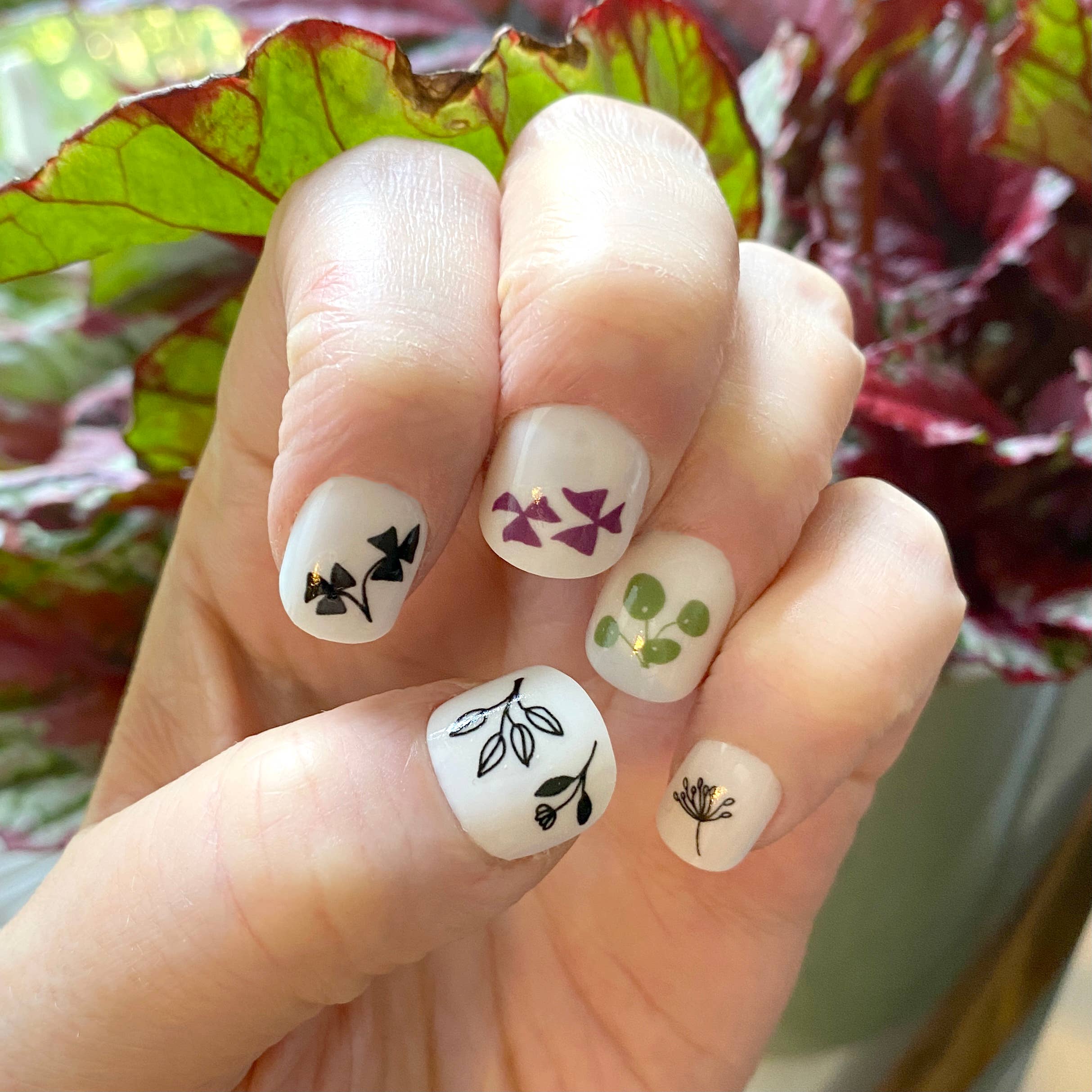 Plant Nail Art Transfers