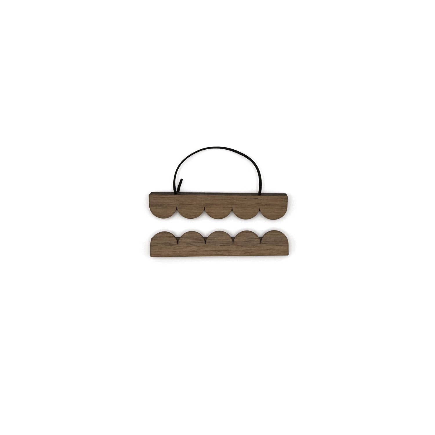 A5 Scallop Walnut Art Print Hanger