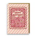 Pink Birthday Floral Greeting Card
