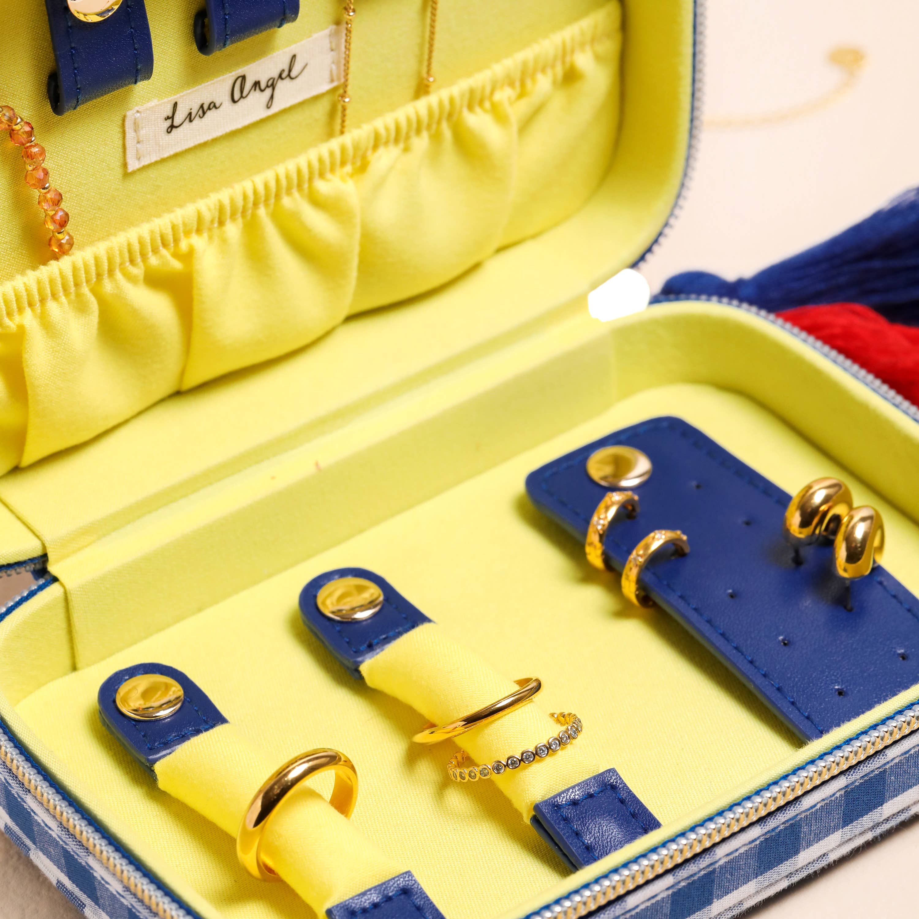 Tutto Bene Lobster Embroidery Travel Jewellery Case