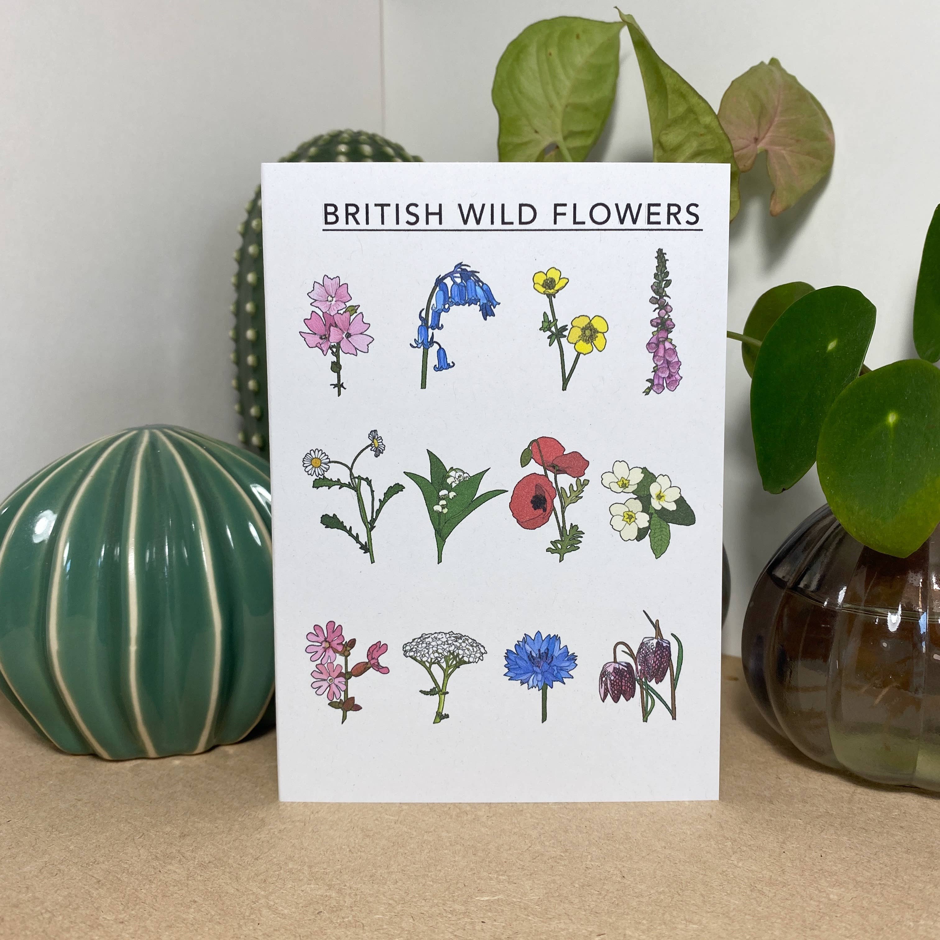British Wildflowers Greeting Card