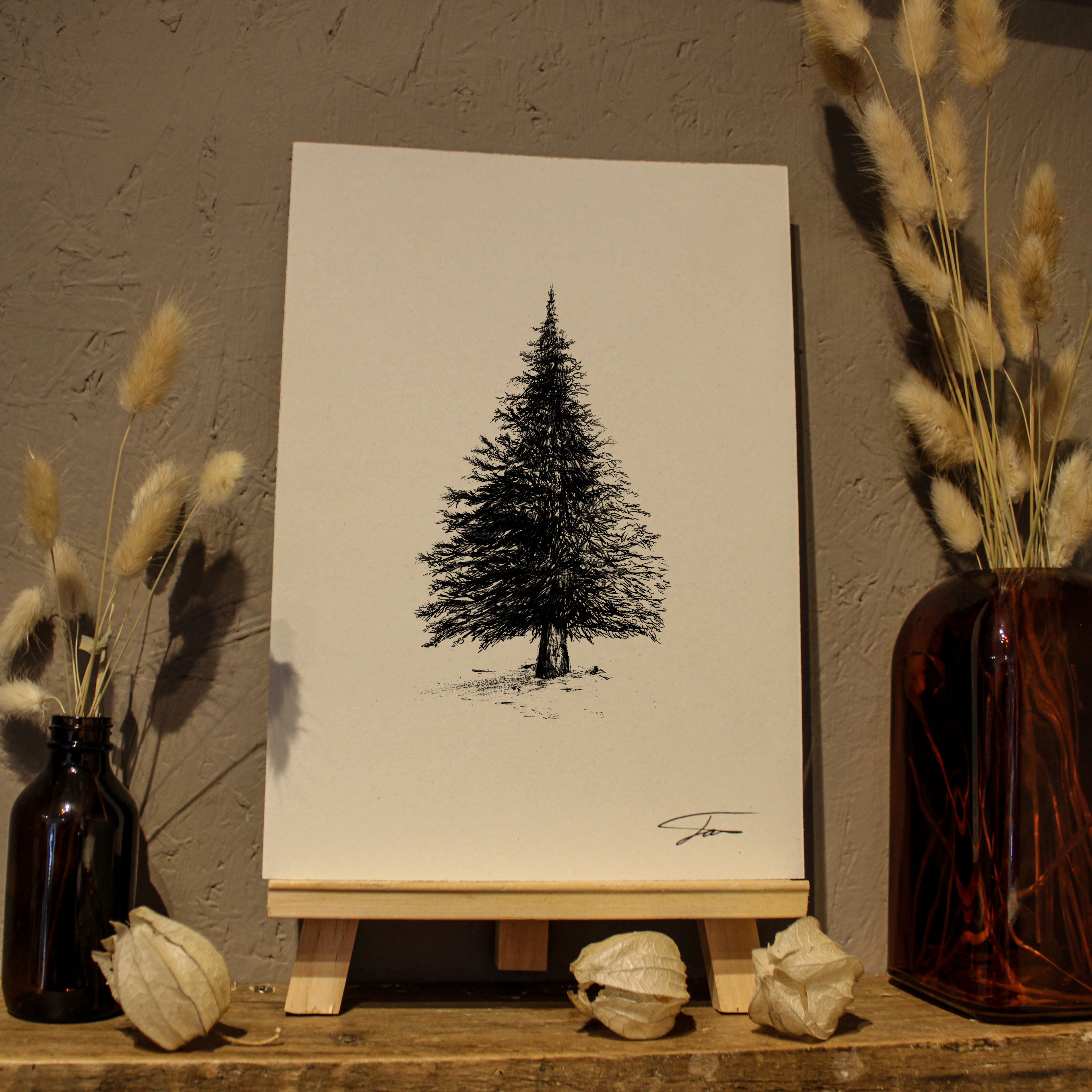 Christmas Fir Tree Art Print