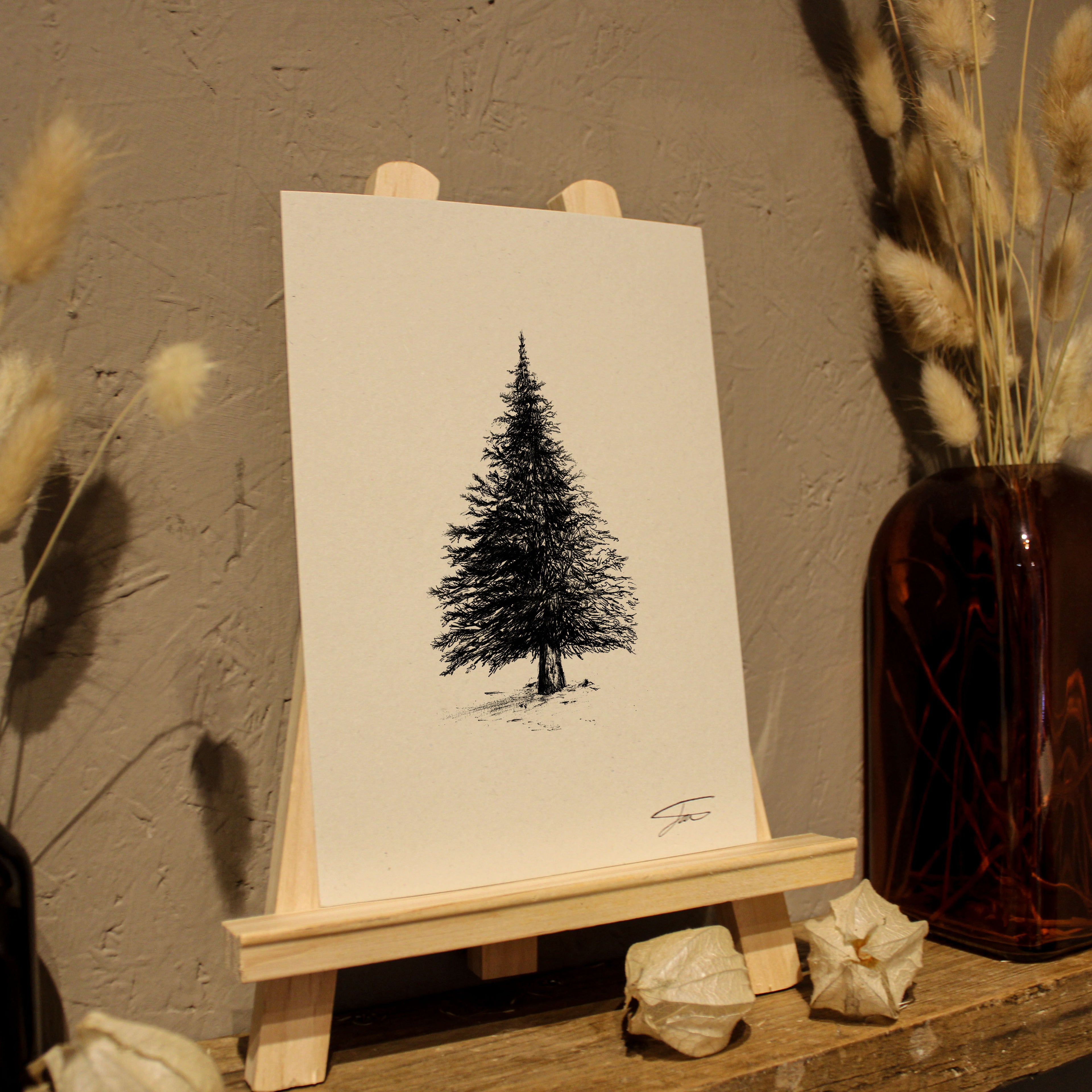 Christmas Fir Tree Art Print