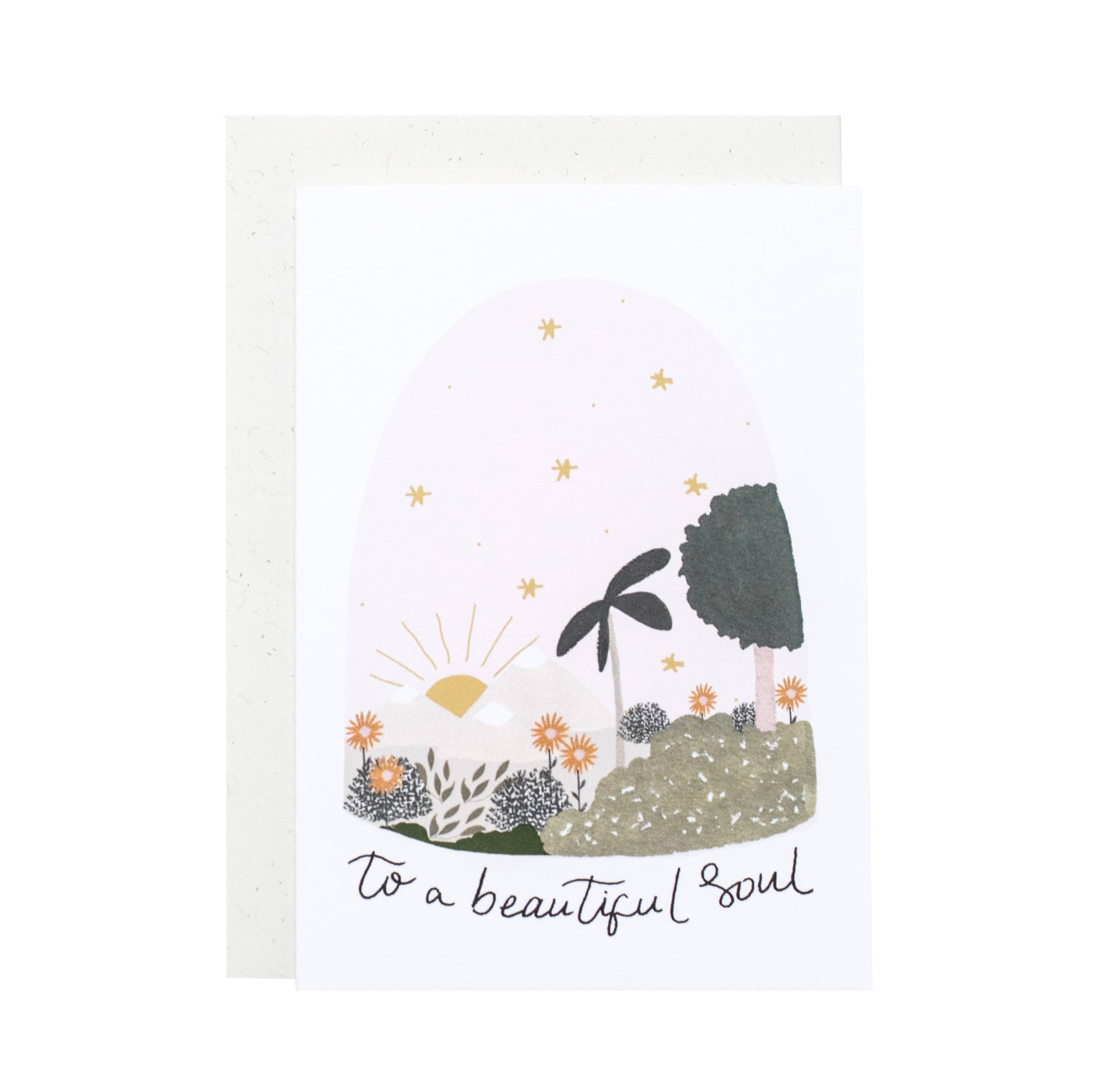 A Beautiful Soul Floral Greeting Card