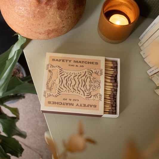 Brown Matches in Tiger Matchbox