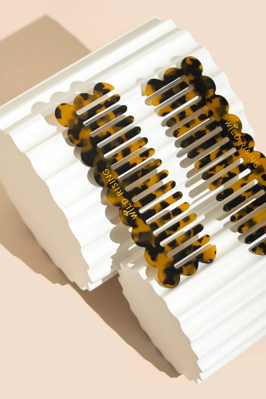 Brown Tortoiseshell Wide Tooth Hair Combs
