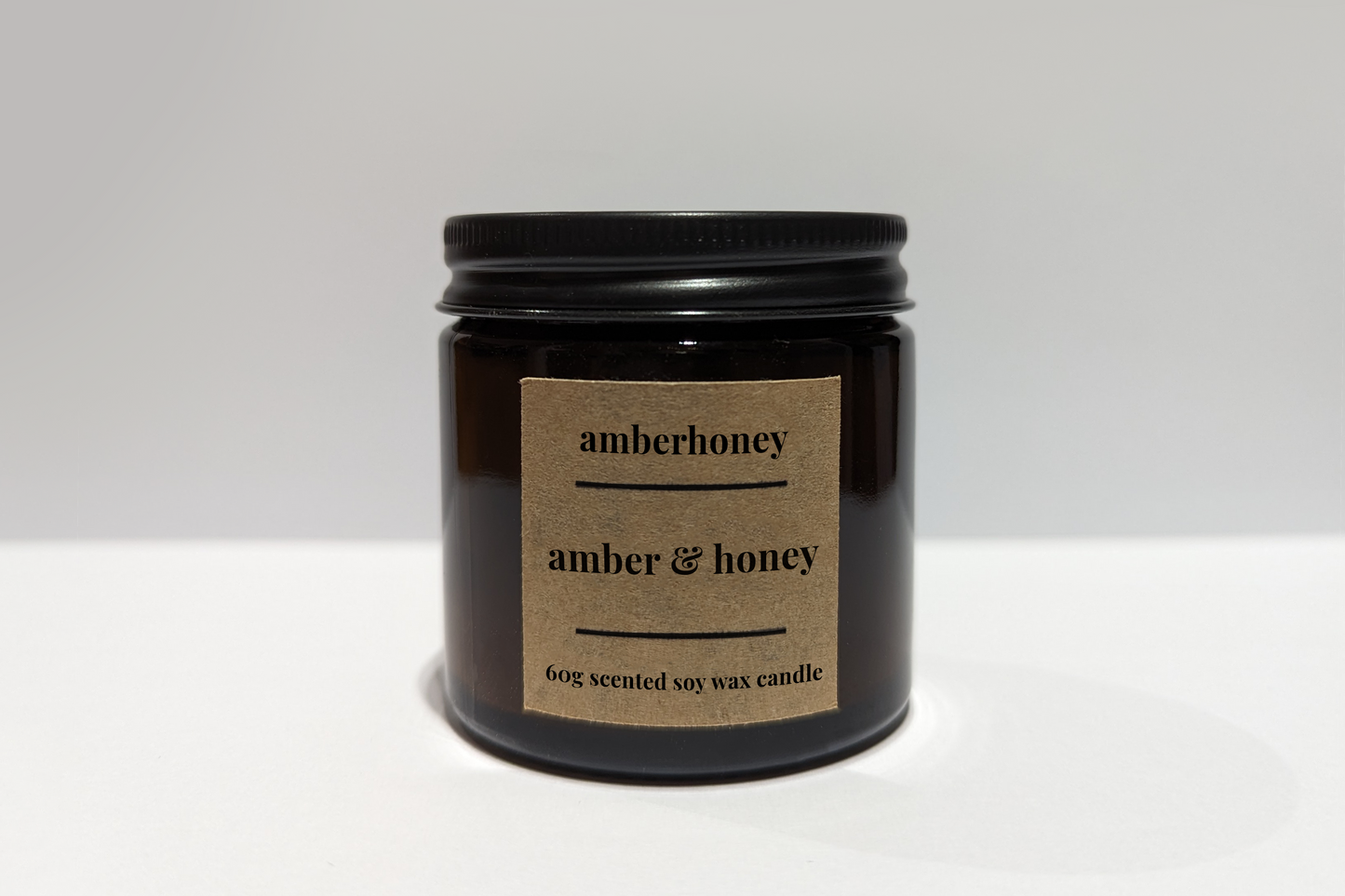 Amber & Honey Scented Soy Wax Candle