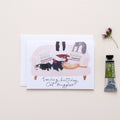 Cat Snuggles Birthday Greeting Card