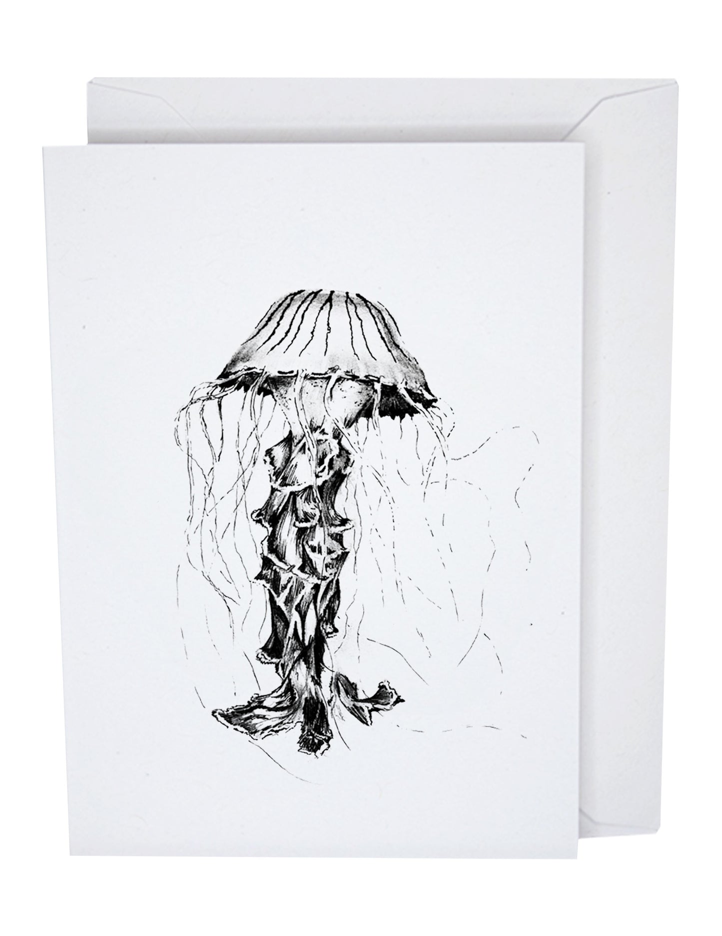 Compass Jellyfish Recycled Paper Blank Greeting Card