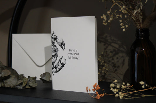 Crabulous Birthday Crab Greeting Card