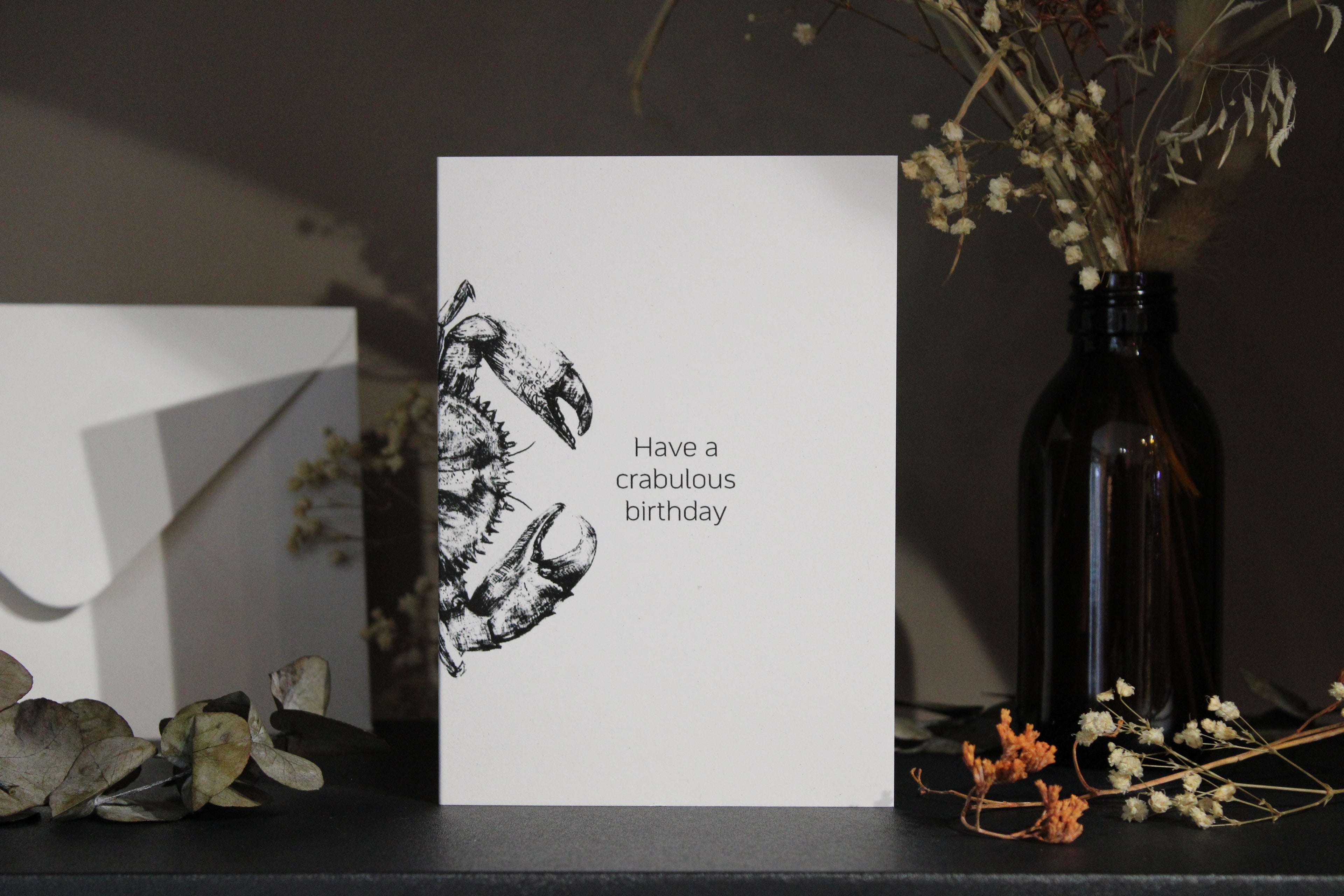 Crabulous Birthday Crab Greeting Card