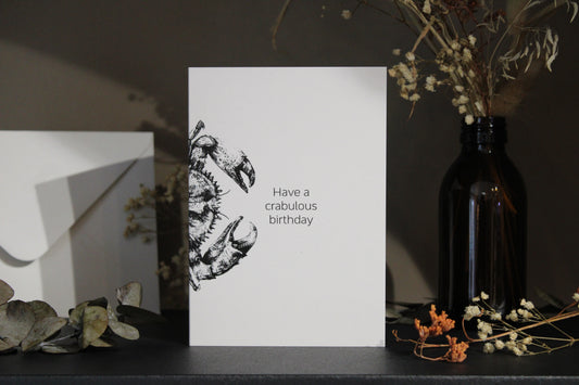 Crabulous Birthday Crab Greeting Card
