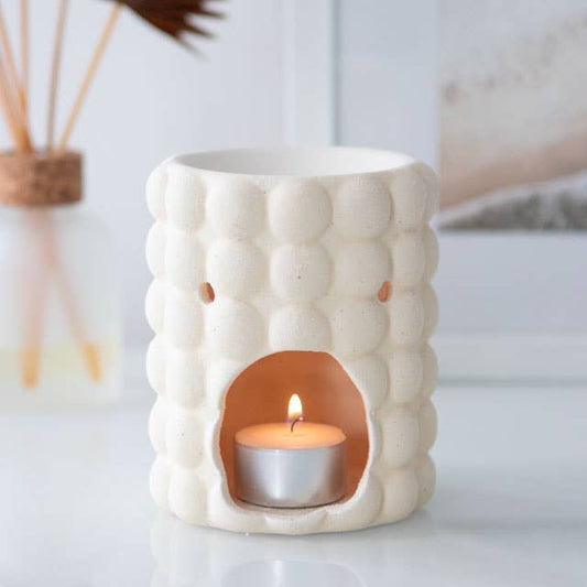 Cream Textured Bubble Wax Melt Burner