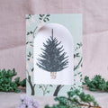 Cut Out Arch Christmas Tree Christmas Greeting Card