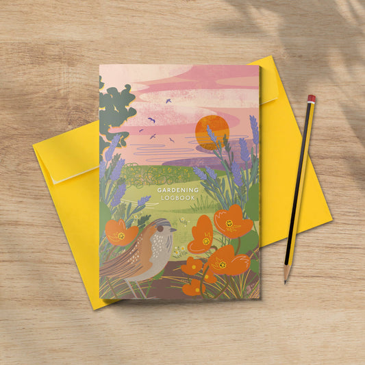 Gardening Journal Logbook Flowers & Bird