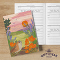 Gardening Journal Logbook Flowers & Bird Inside