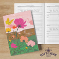 Gardening Journal Logbook Flowers & Butterfly Inside