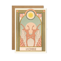 Gemini Twins Zodiac Birthday Greeting Card With Gold Foil Detail