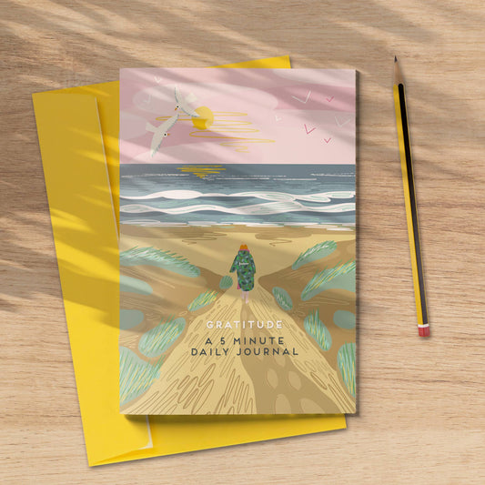 Gratitude 5 Minute Journal Coastal Beach 
