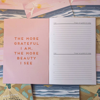 Gratitude 5 Minute Journal Coastal Beach Inside