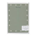 Green Darling Blank Notecards Flower Border