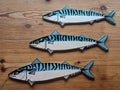 Hand Painted Wooden Mackerel Fish Decoration