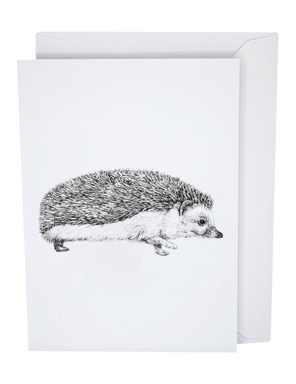 Hedgehog Recycled Paper Blank Greeting Card