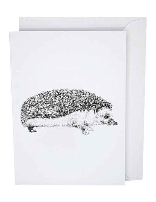 Hedgehog Recycled Paper Blank Greeting Card