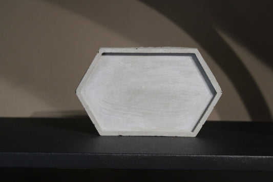 Hexagon Cement Jewellery Trinket Tray