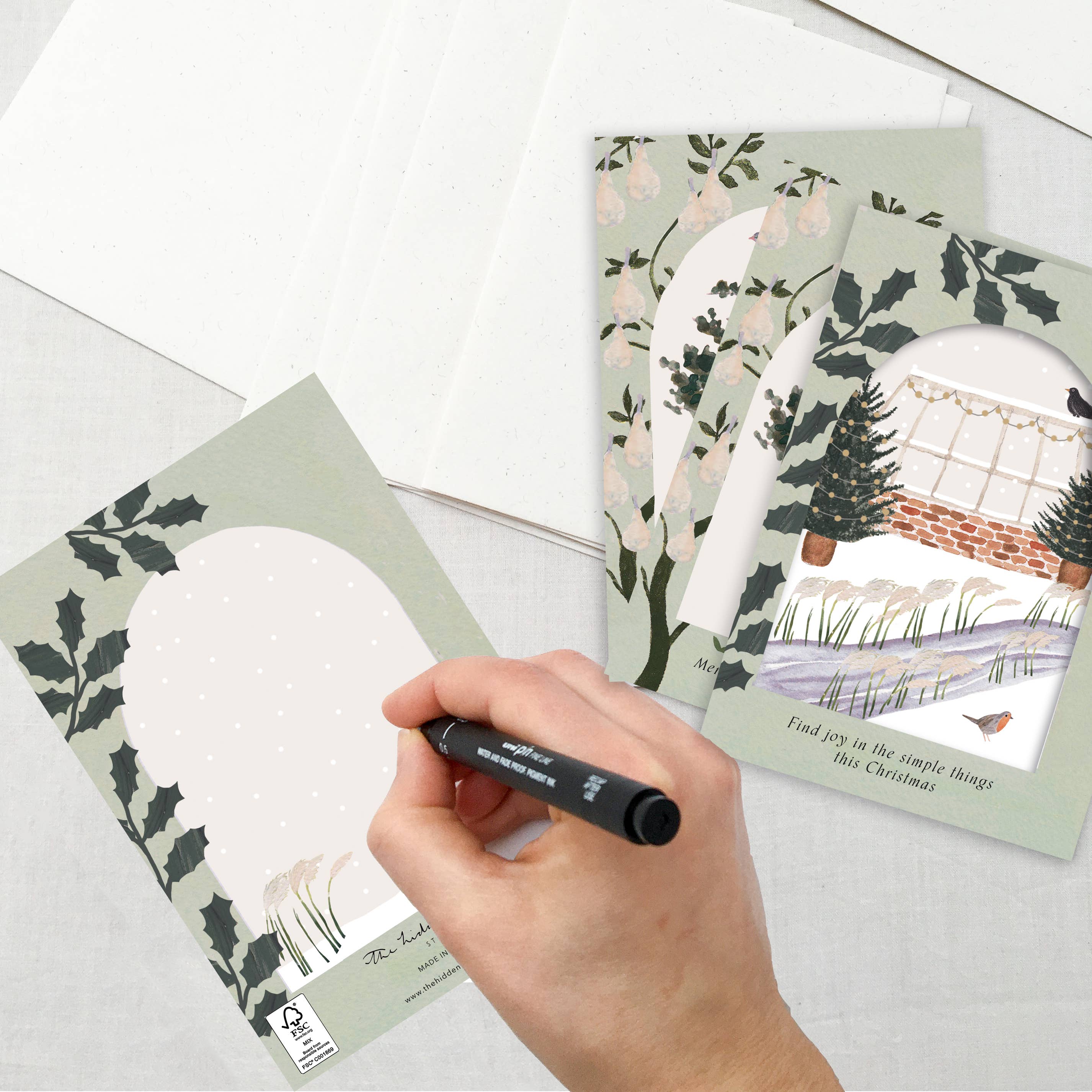 Hidden Pearl Studio Christmas Card Inside