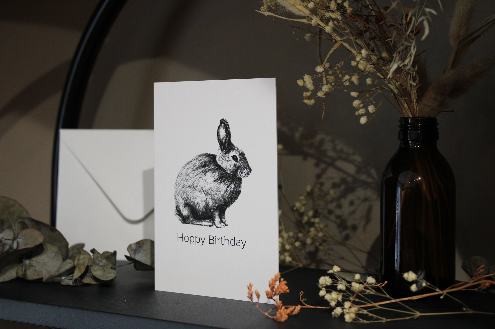 Hoppy Birthday Rabbit Bunny Greeting Card