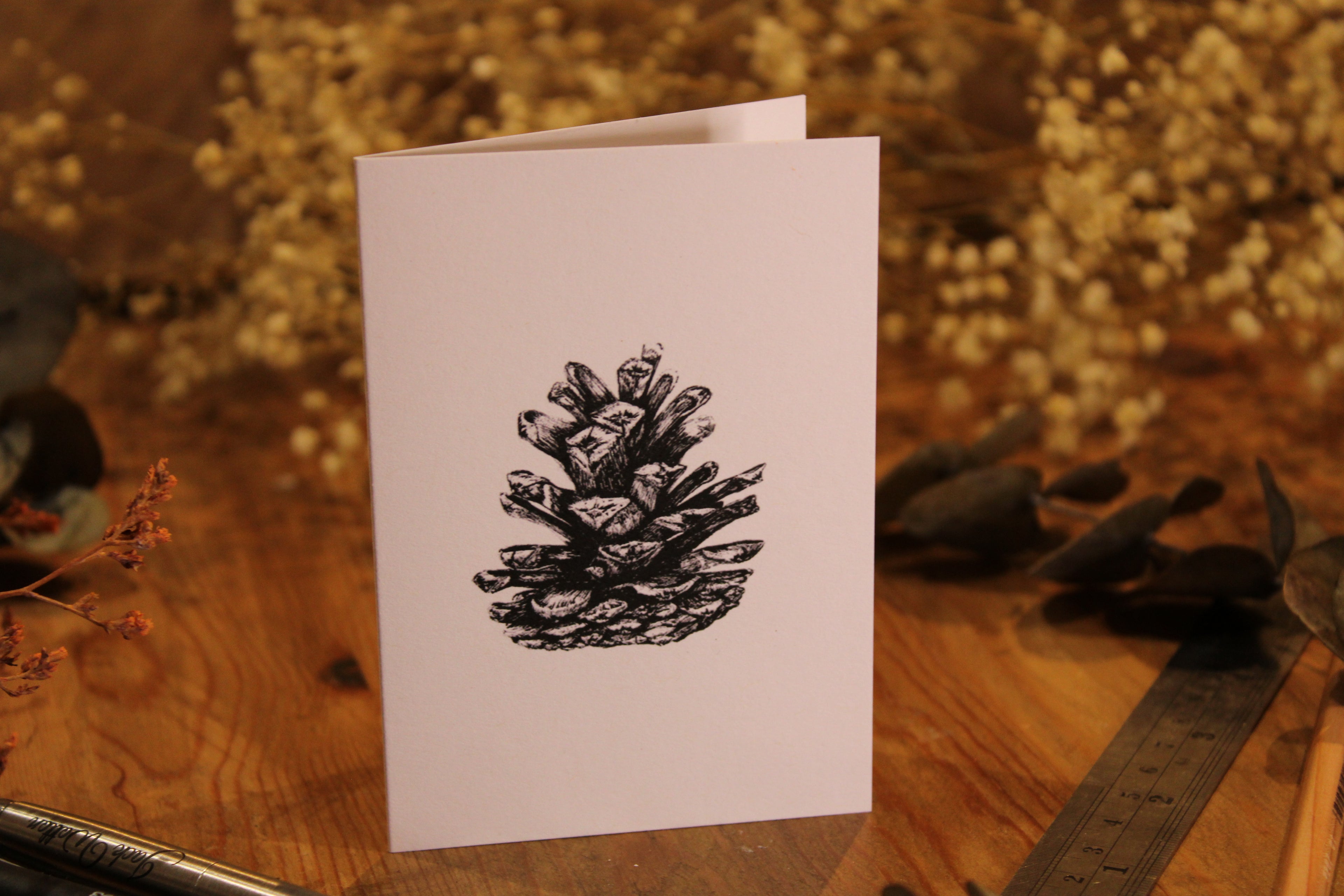Pine Cone Greeting Card