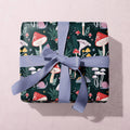 Illustrated Mushroom Woodland Gift Wrapping Paper With Ribbon Bow