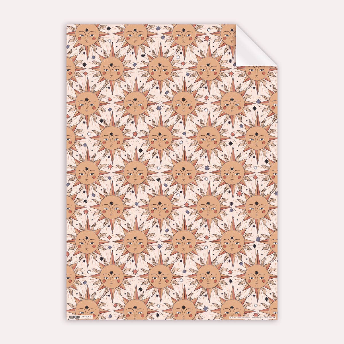 Illustrated Tarot Sun Gift Wrapping Paper