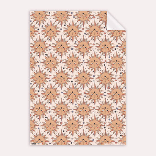 Illustrated Tarot Sun Gift Wrapping Paper
