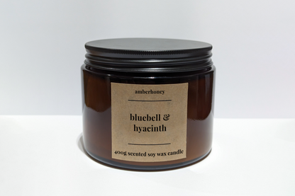 Large Bluebell & Hyacinth Soy Wax 3 Wick Candle 