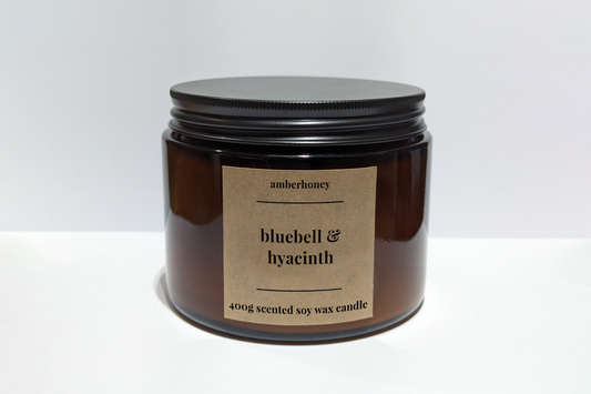 Large Bluebell & Hyacinth Soy Wax 3 Wick Candle 
