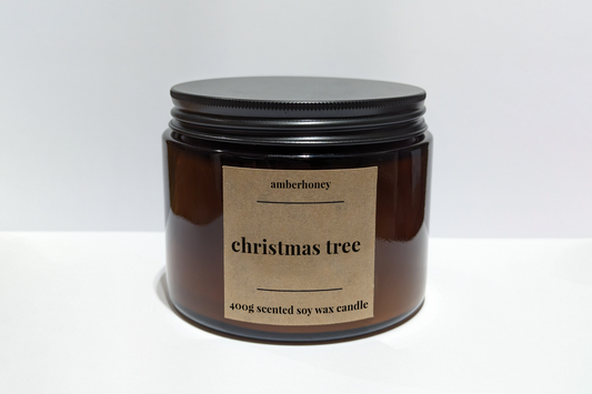 Large Christmas Fir Tree Soy Wax 3 Wick Candle