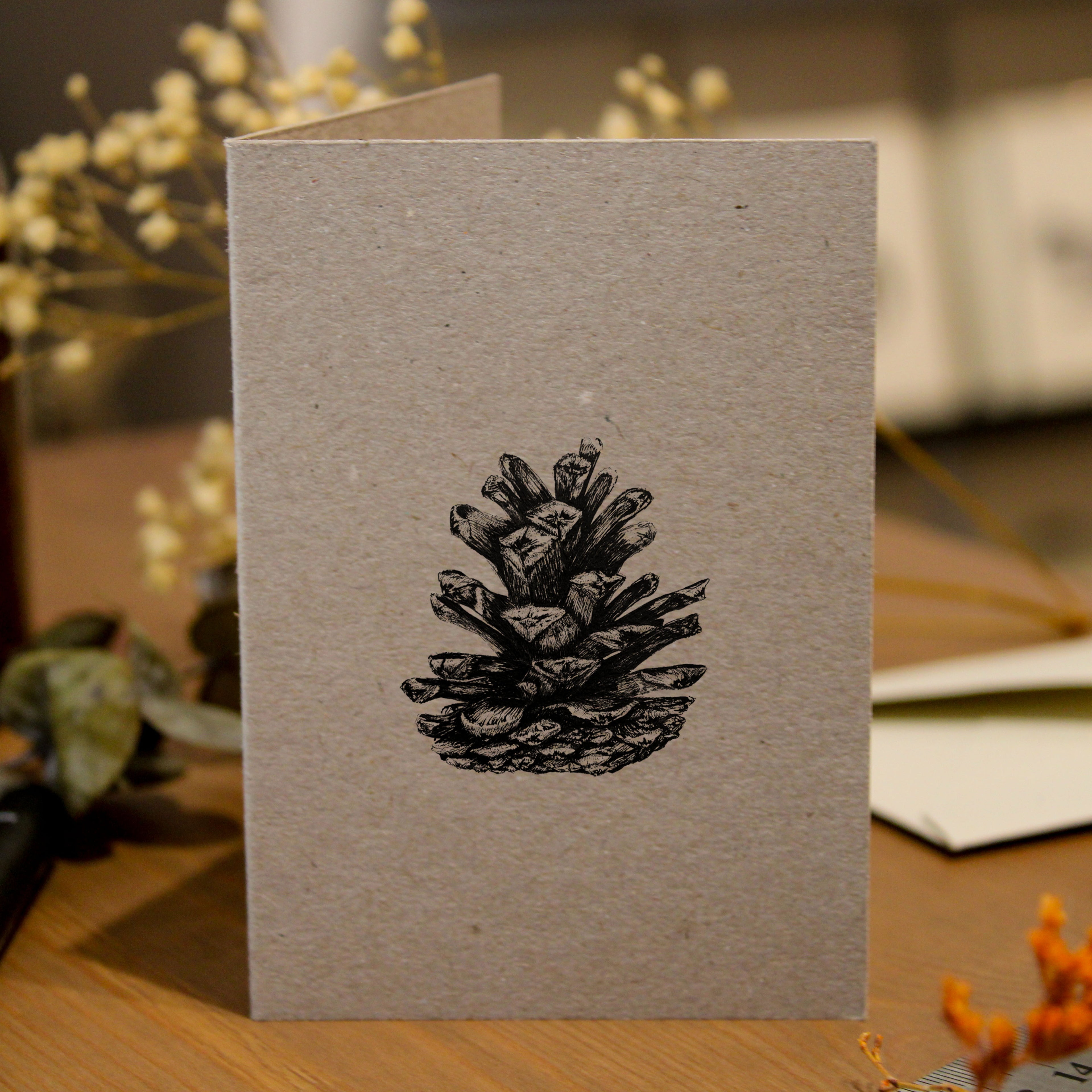 Pine Cone Greeting Card