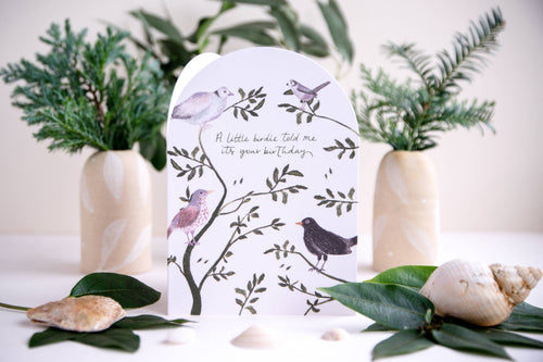 Little Birdy Birthday Greeting Card 