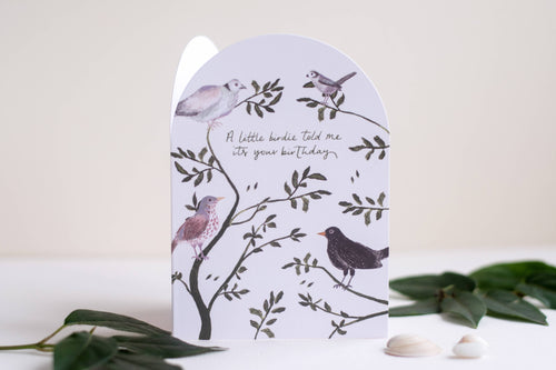 Little Birdy Birthday Greeting Card 