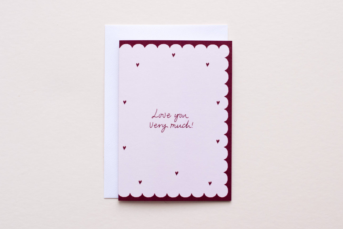 Love You Very Much Hearts Valentines Day Anniversary Greeting Card