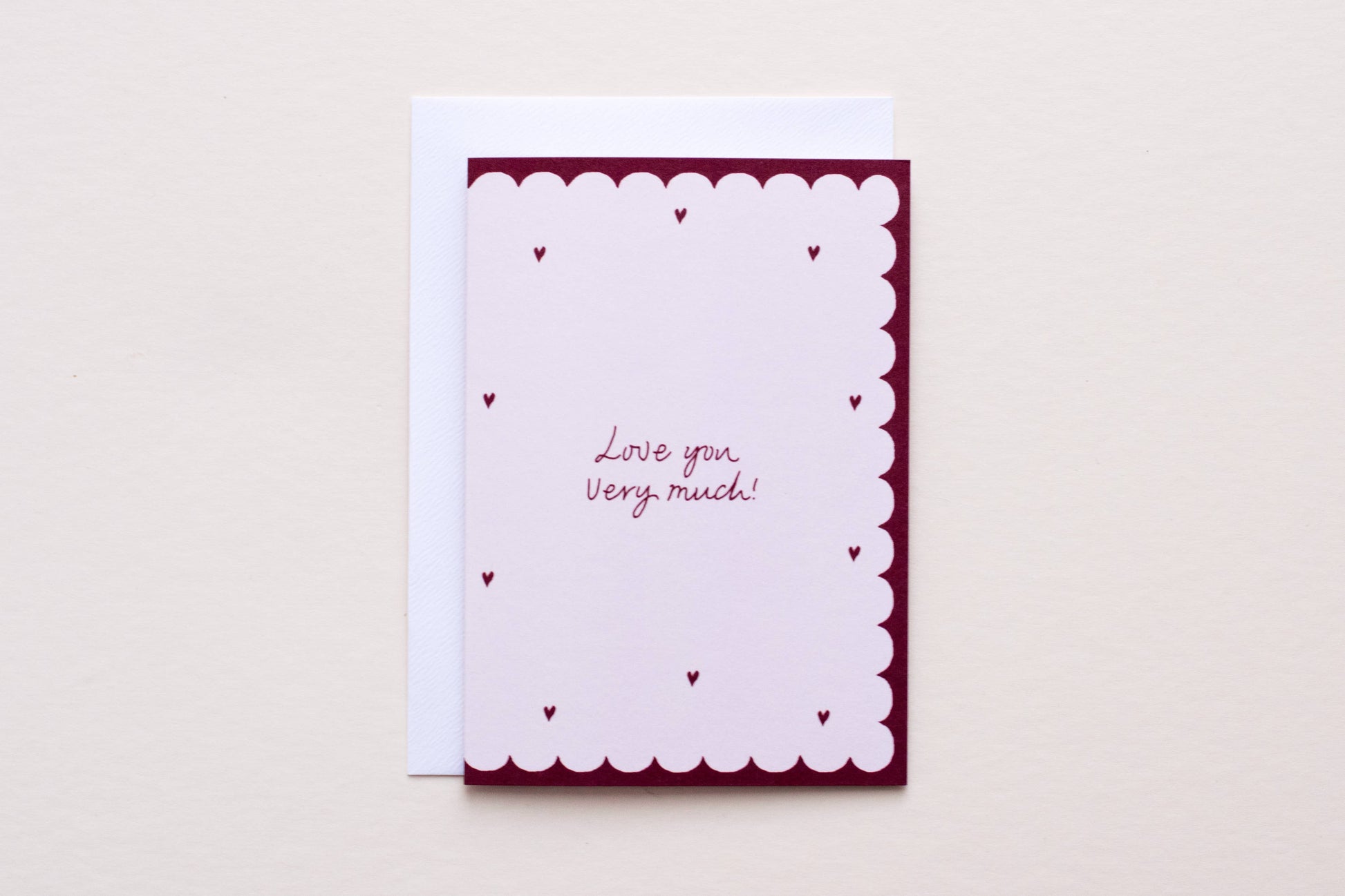 Love You Very Much Hearts Valentines Day Anniversary Greeting Card