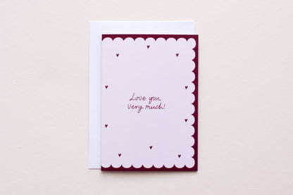 Love You Very Much Hearts Valentines Day Anniversary Greeting Card