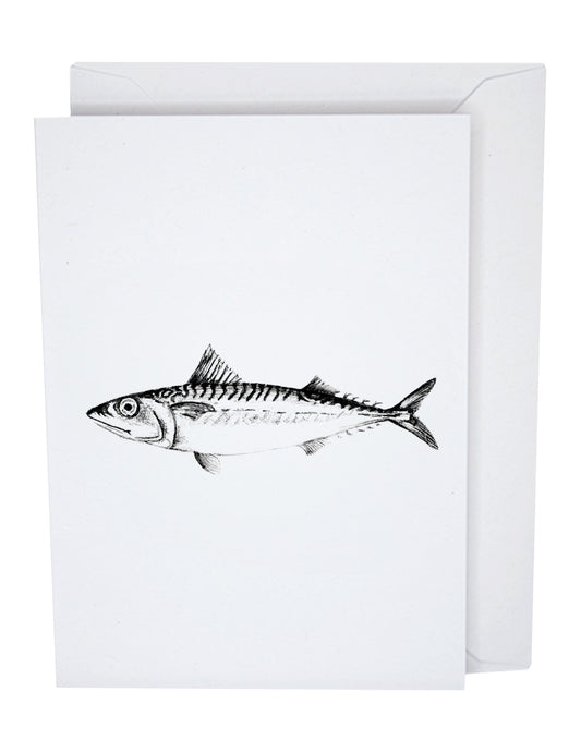 Mackerel Fish Recycled Paper Blank Greeting Card