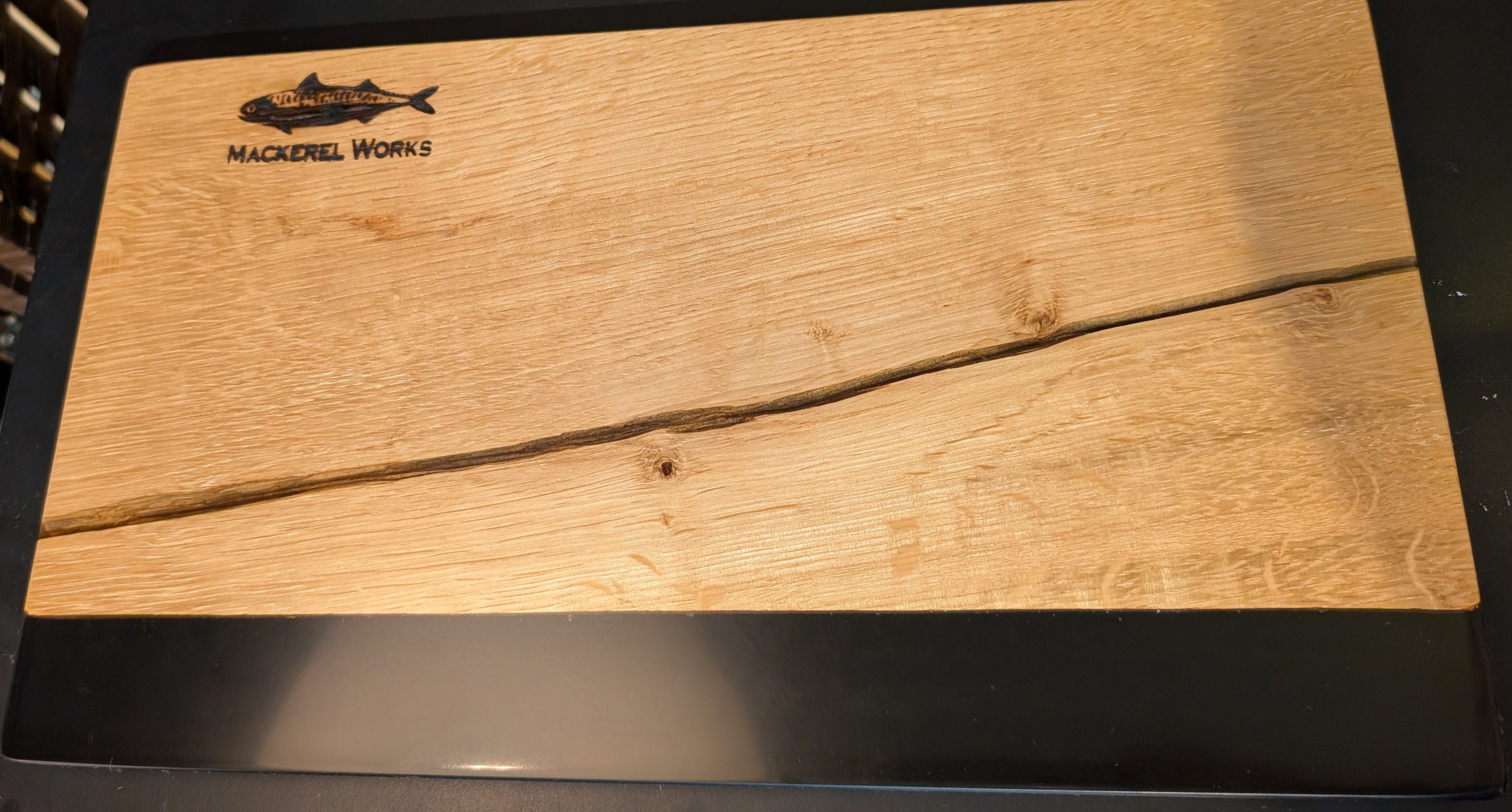 Maple & Black Resin Serving Board