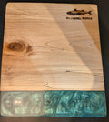 Maple Wood & Blue Resin Serving Board